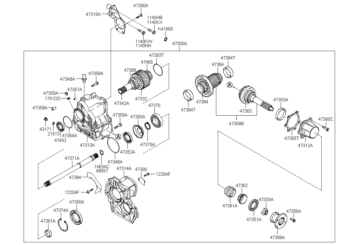 Transfer Case Assembly diagram
