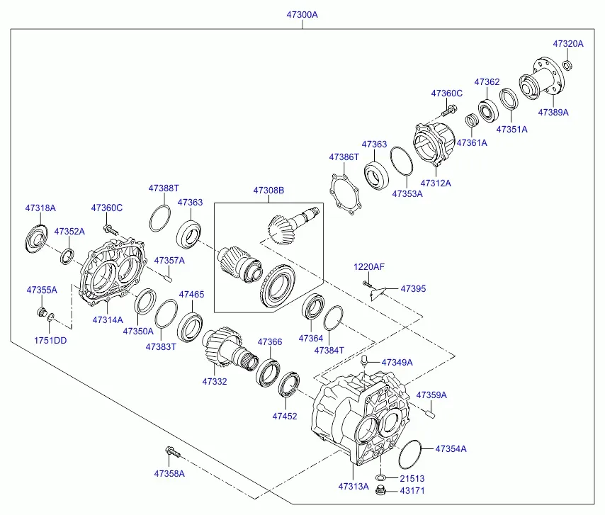 Transfer Case Assembly diagram
