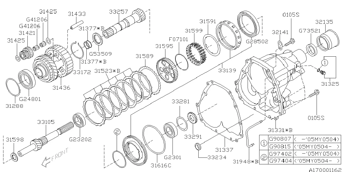 Transmission Transfer and Extension diagram