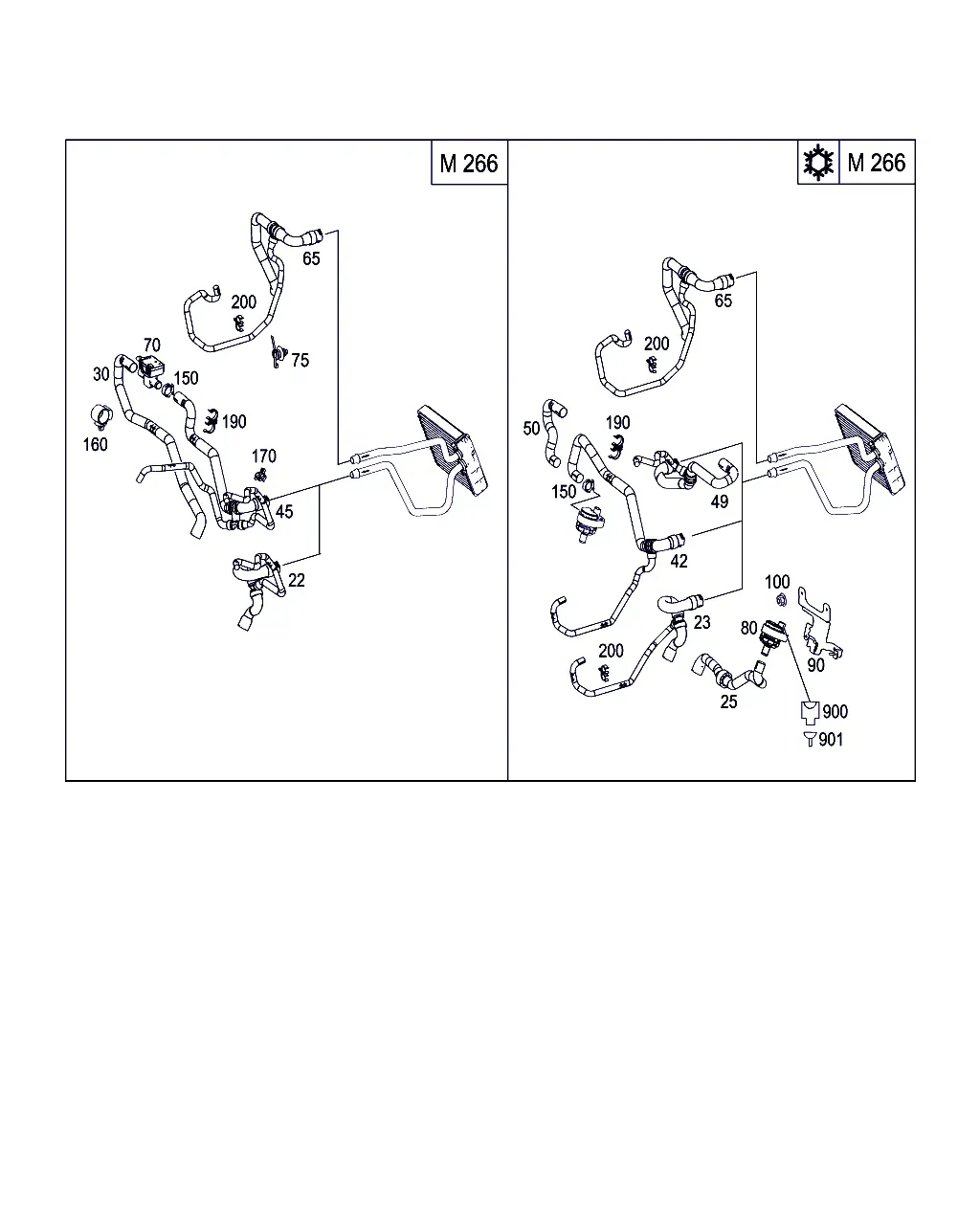 Разъём охлаждающей жидкости отопителя diagram