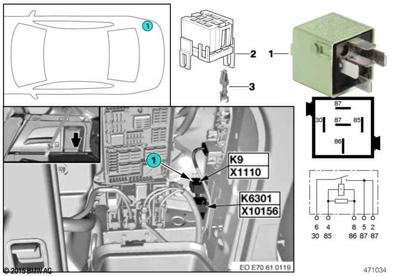 Разгрузочное реле контакта 15 diagram