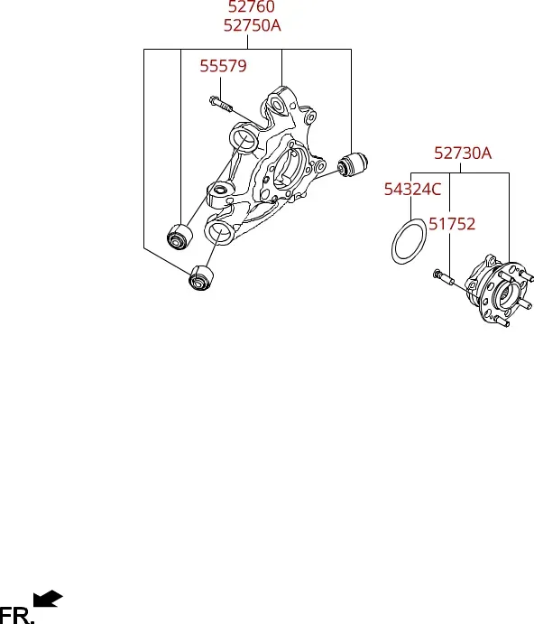 Rear wheel hub diagram