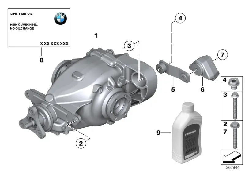 Rear axle differential diagram