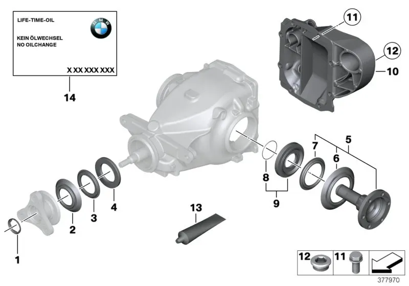 Rear axle differential assembly diagram