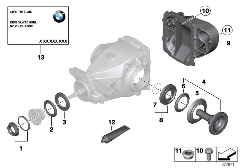 Rear axle differential assembly diagram