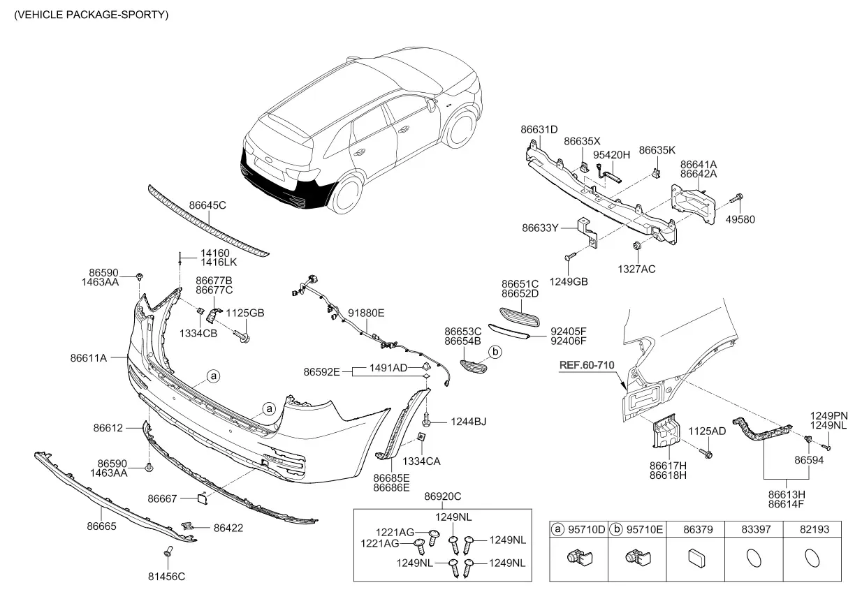 Rear bumper diagram