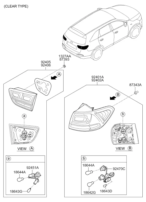 Rear combination lamp diagram