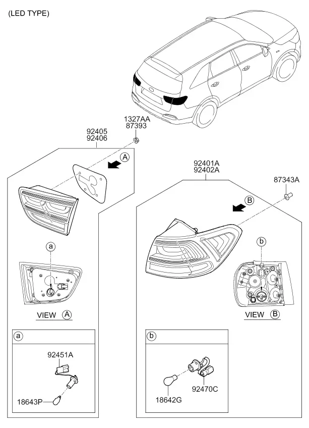 Rear combination lamp diagram