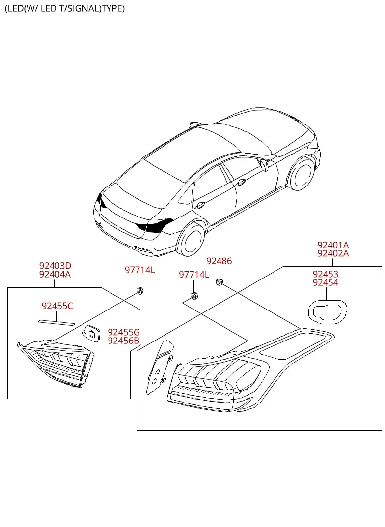 Rear combination lamp diagram