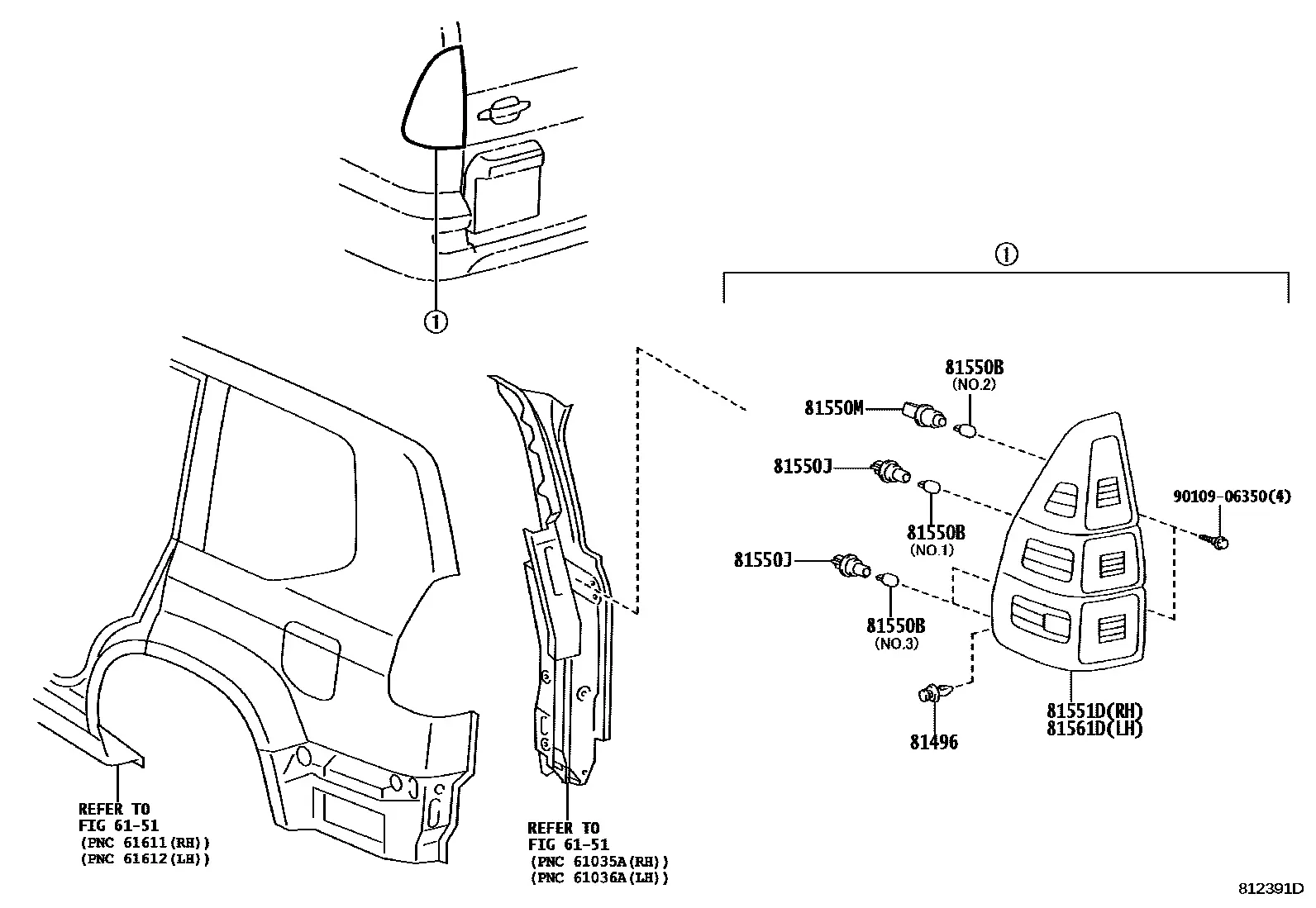 Rear combination lamp diagram