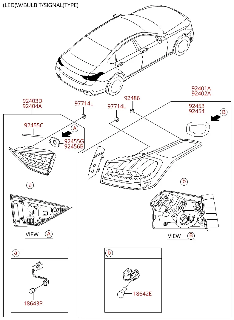 Rear combination lamp diagram