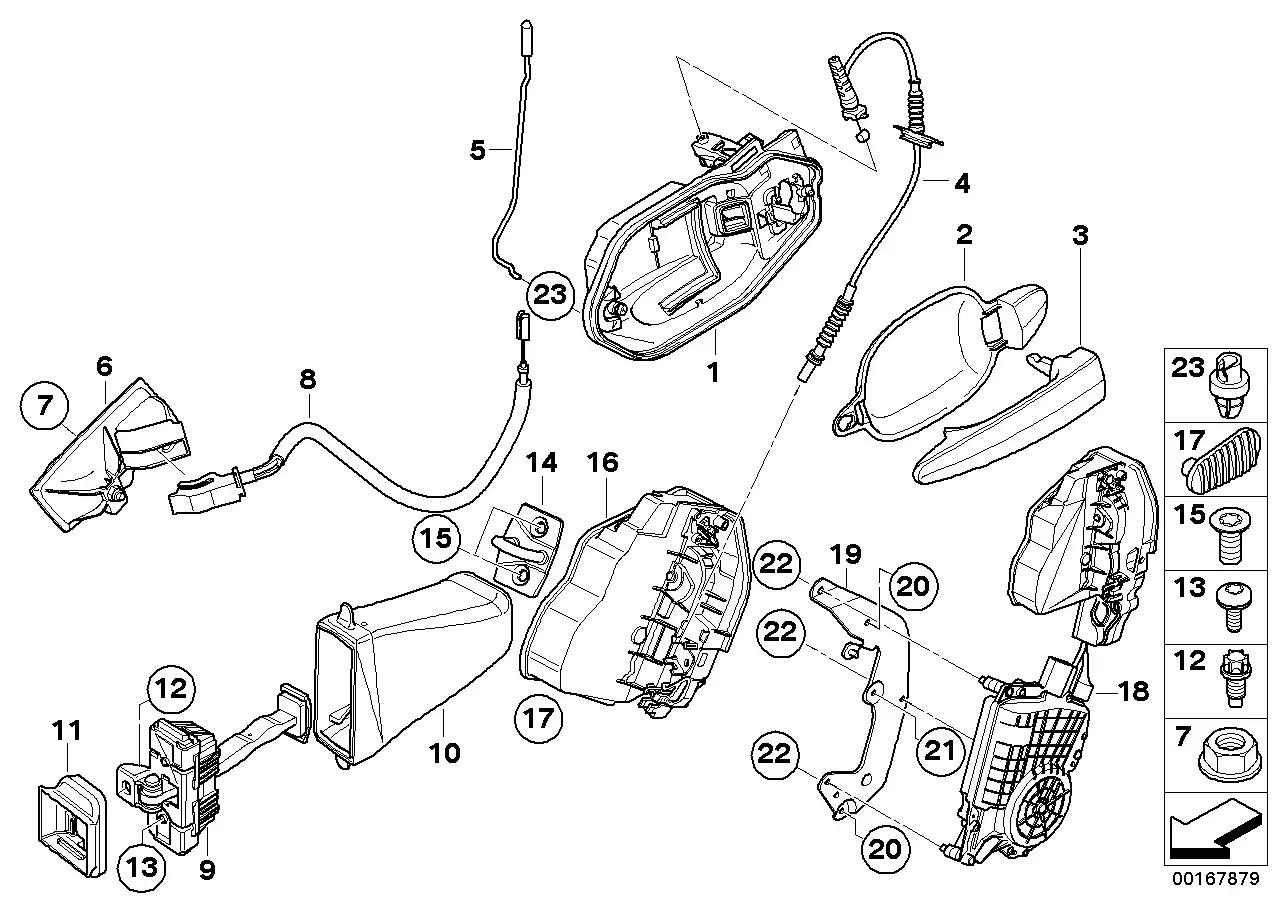 Rear door lock diagram