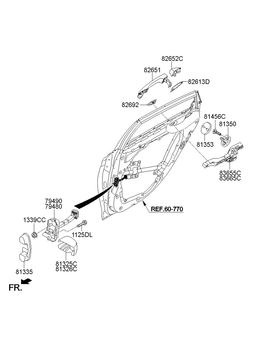 Rear door lock diagram