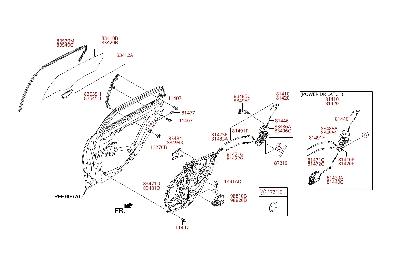 Rear door assembly diagram