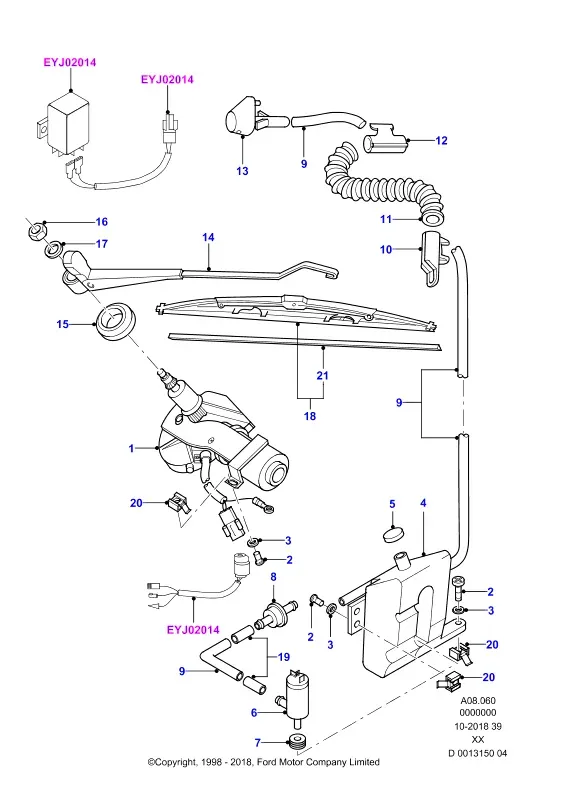 Rear door wiper diagram