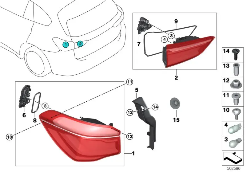 Tail lamp diagram