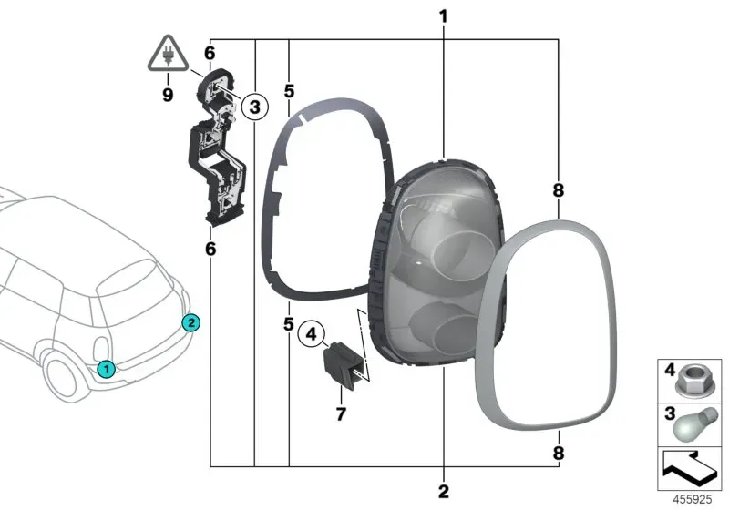 Tail lamp diagram