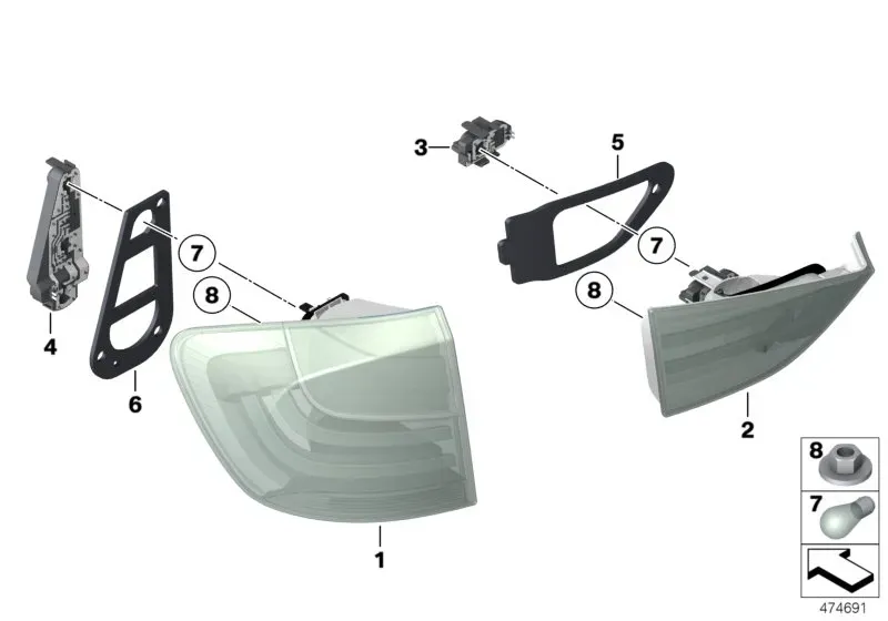 Tail lamp diagram