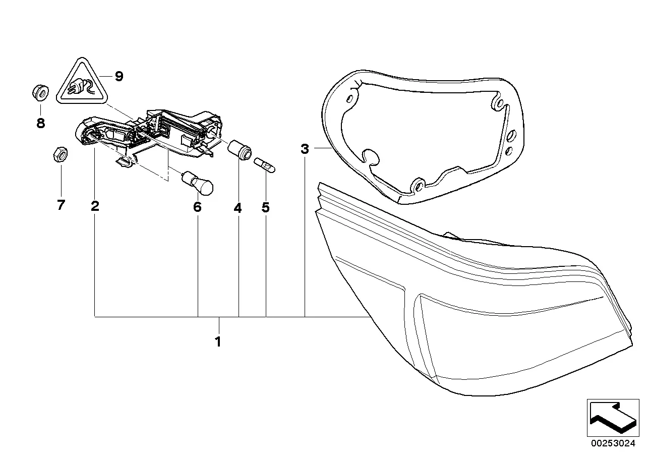 Tail lamp diagram