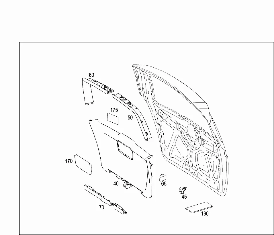 Tailgate components diagram