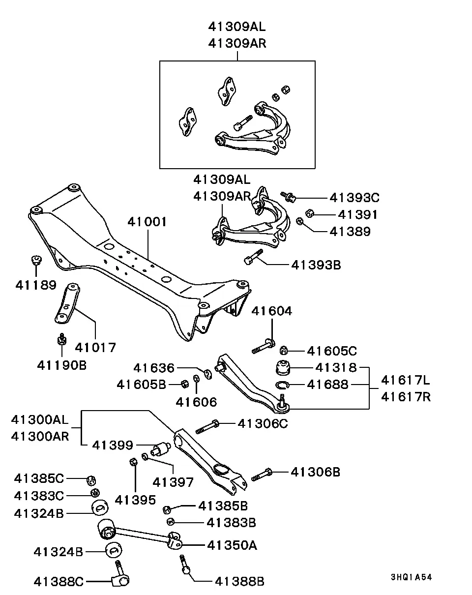 Rear suspension diagram