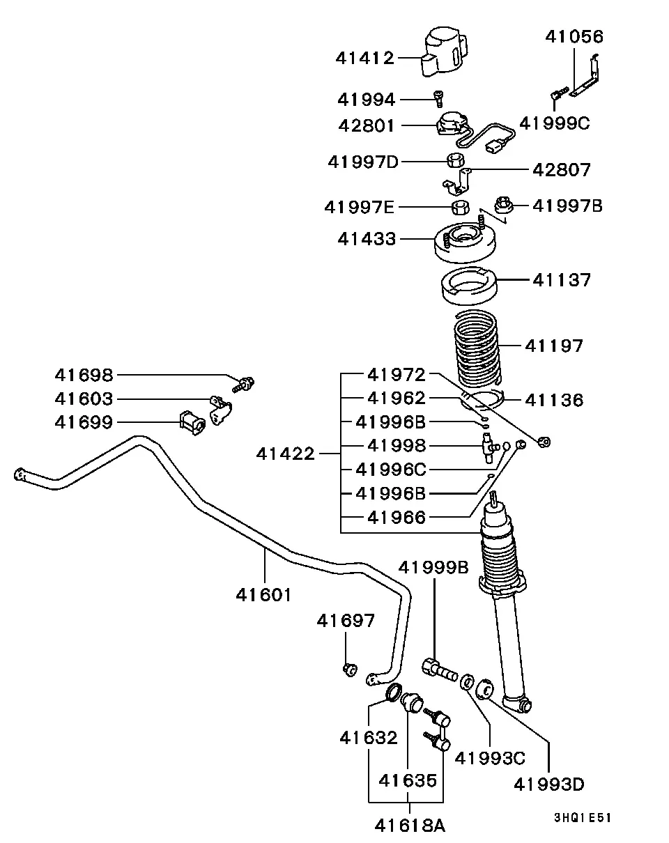 Rear suspension diagram