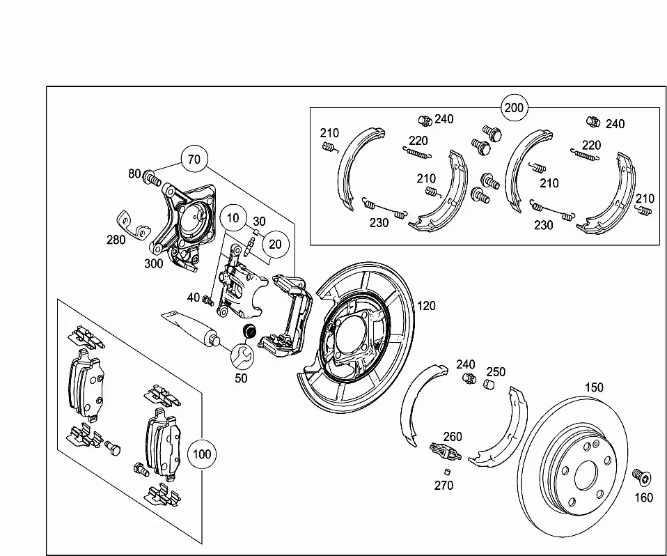 Rear disc brake diagram