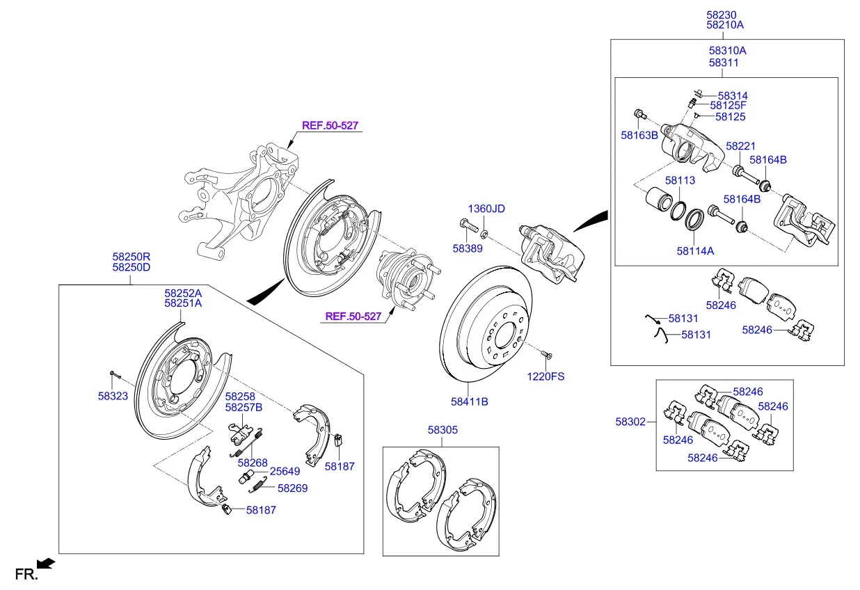 Rear disc brake diagram