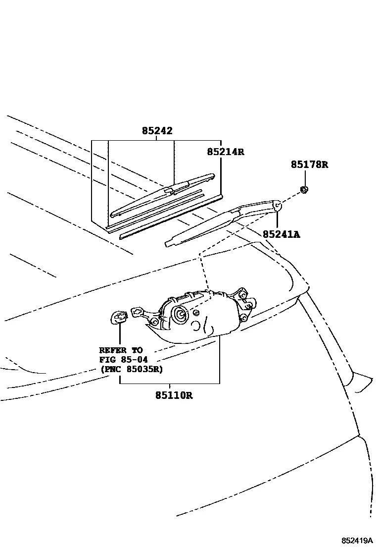 Rear wiper diagram