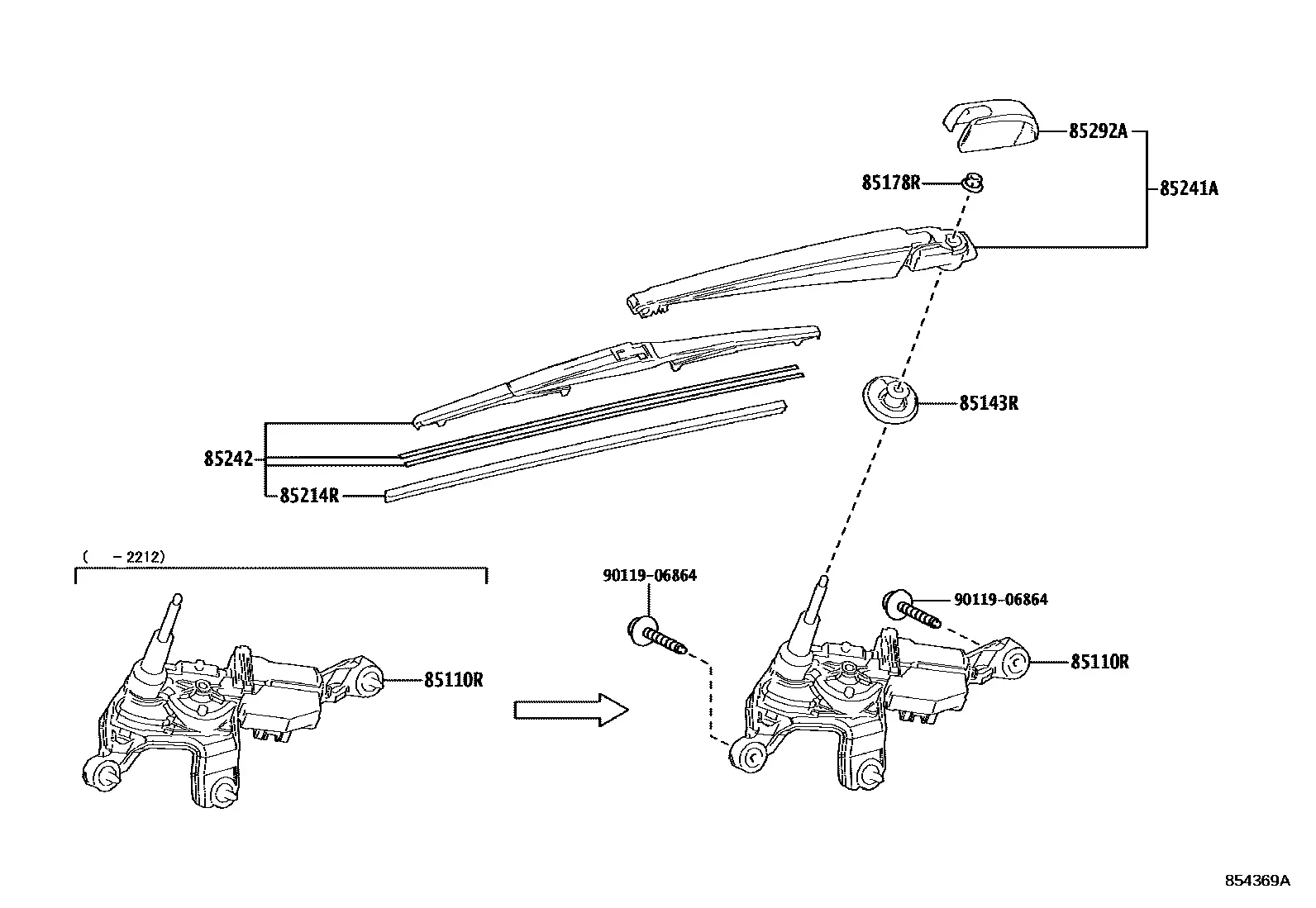 Rear wiper diagram