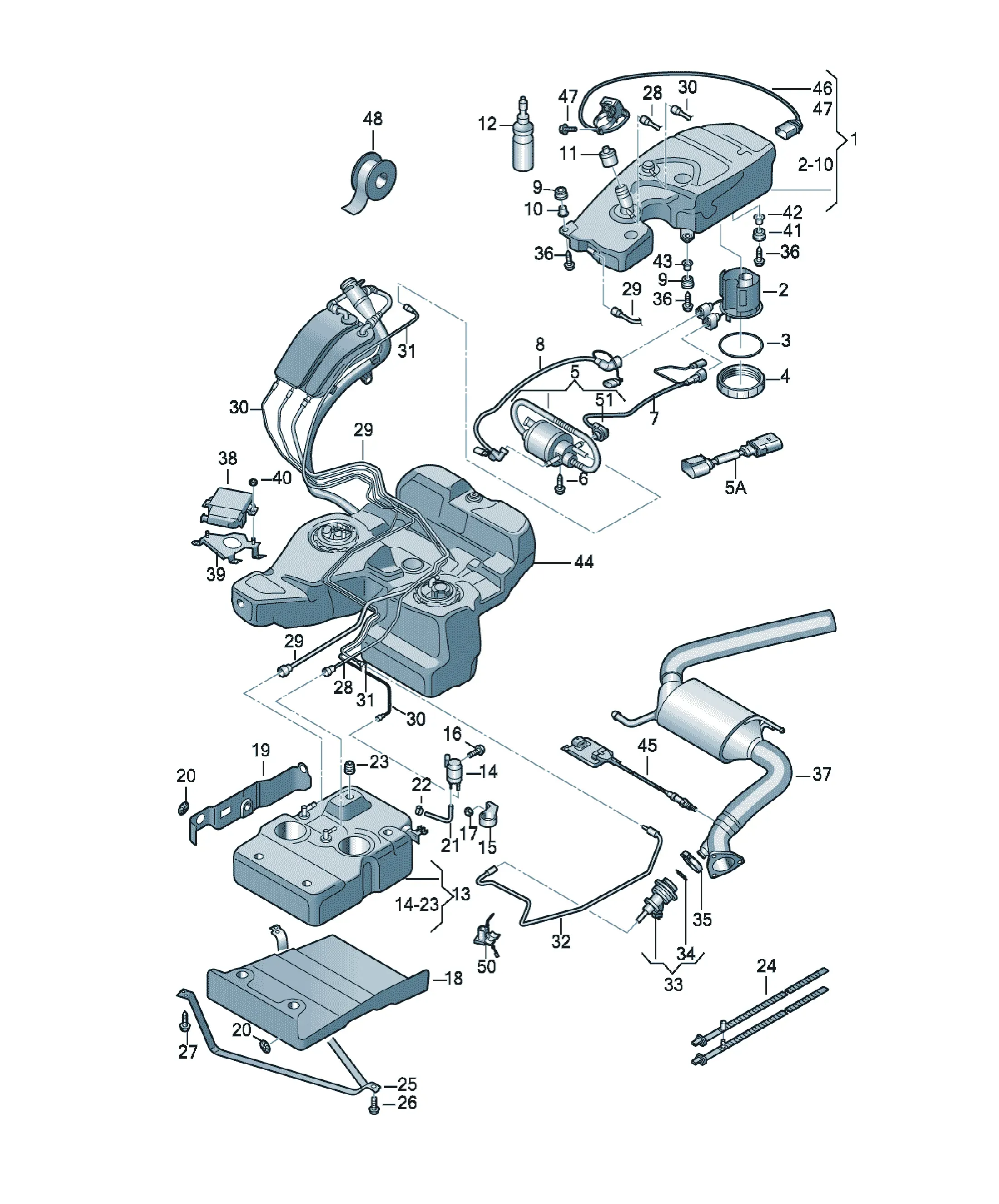 AdBlue reduction agent system diagram