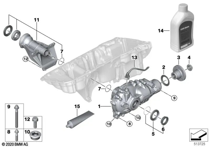 Front Axle Differential diagram