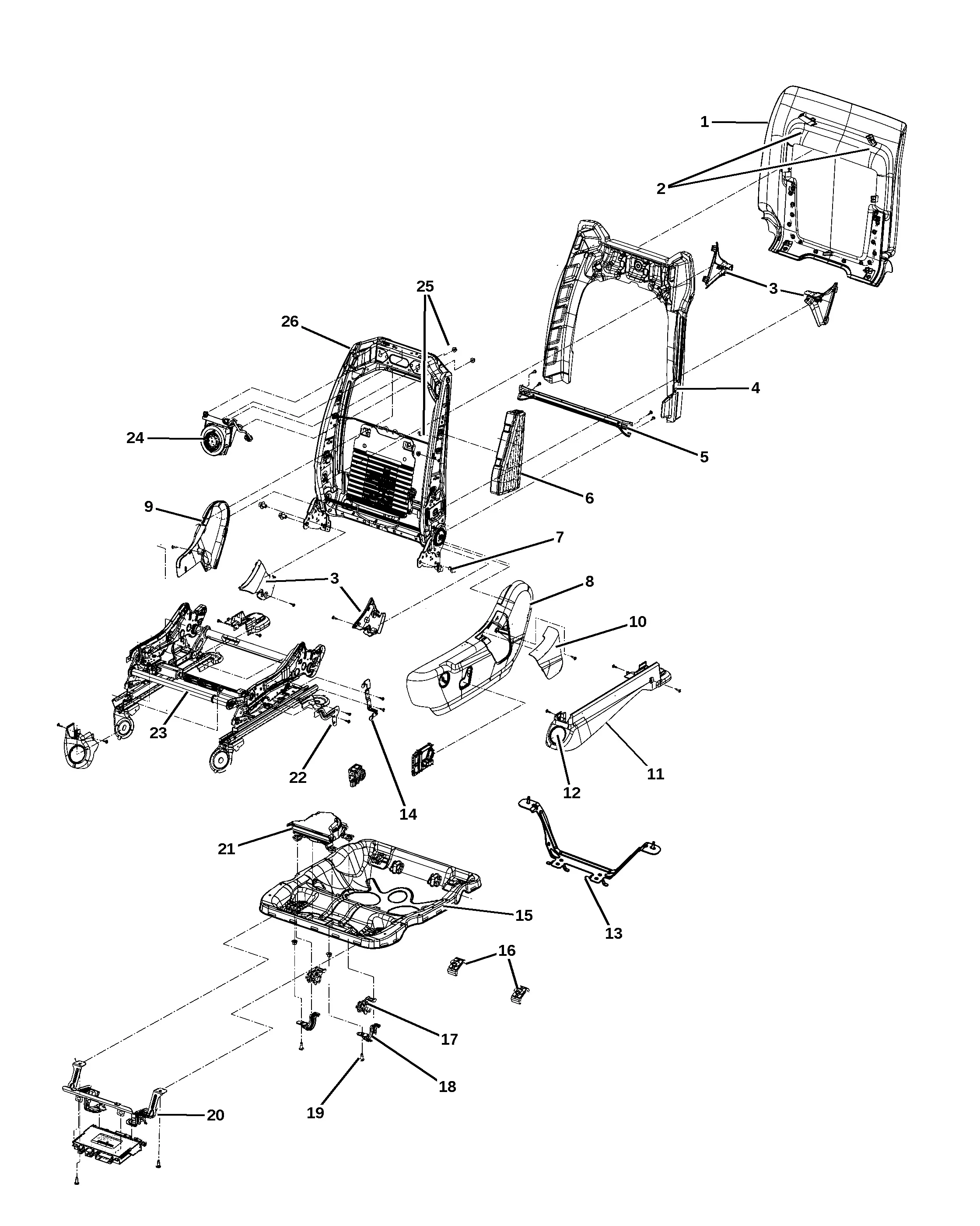Driver Seat Adjusters diagram