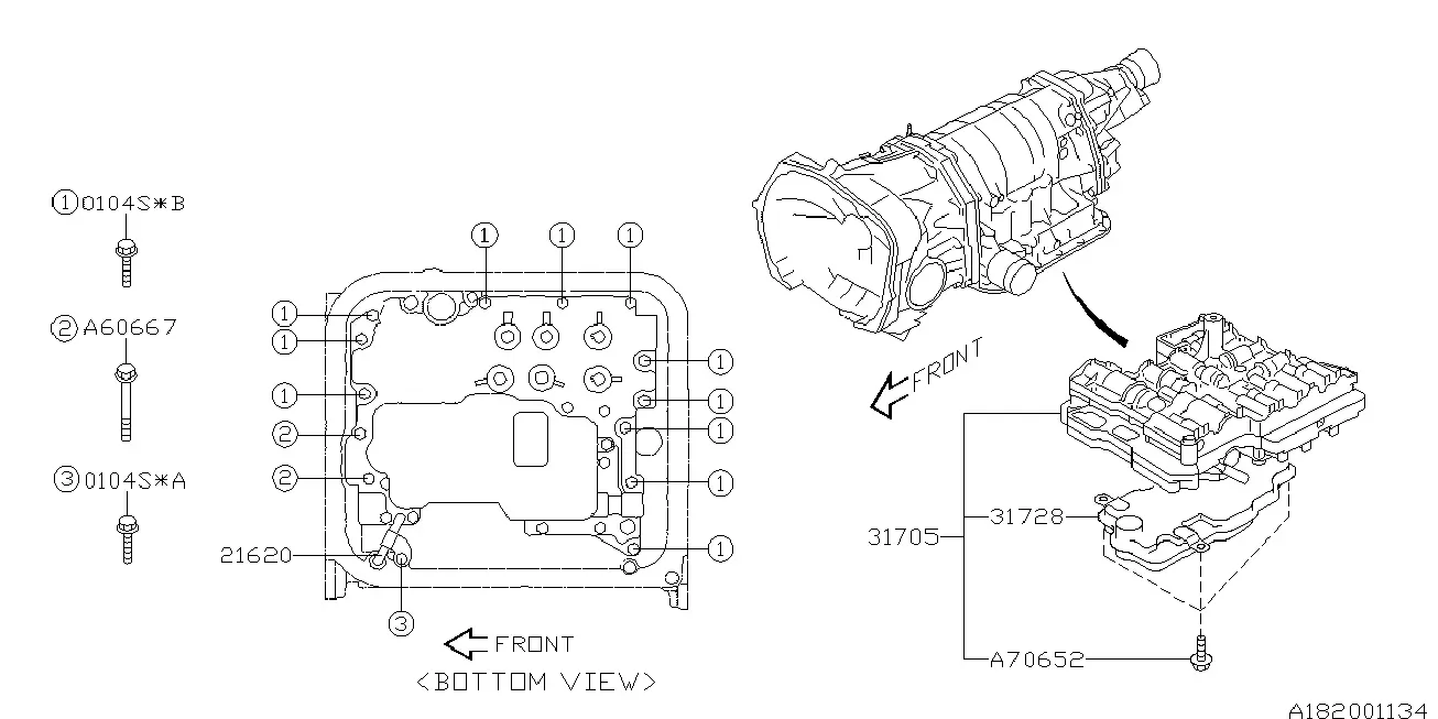 Automatic Transmission Control Valve diagram