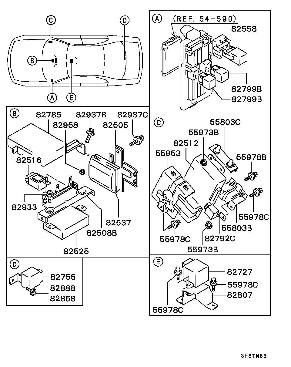 Relay, flasher & Sensor 2 diagram
