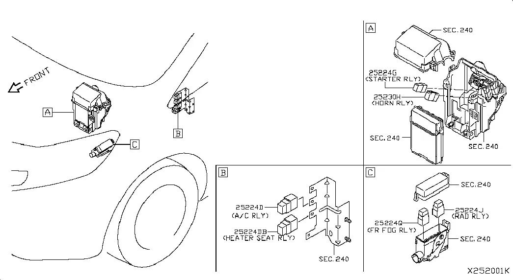 Engine Compartment Relays diagram
