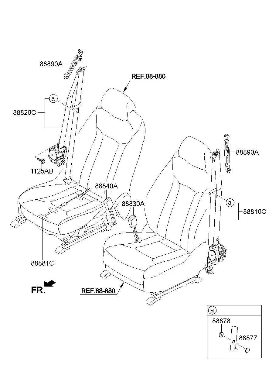 Front Seat Belt diagram
