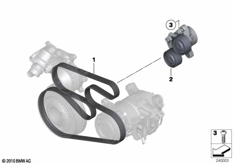 A/C Compressor Drive Belt diagram