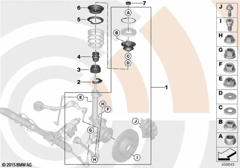 Strut Mount Bearing Kit diagram