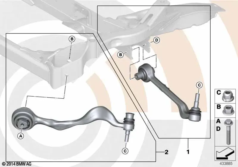 Tie Rod and Control Arm Repair Kit diagram