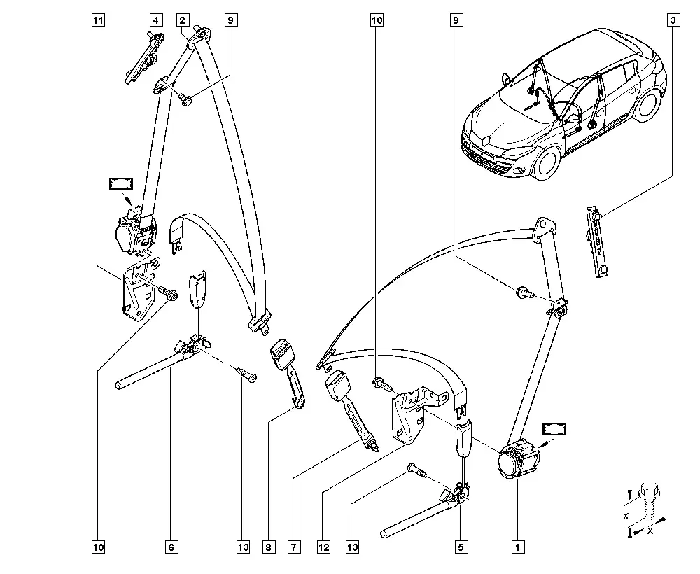 Seat Belts diagram