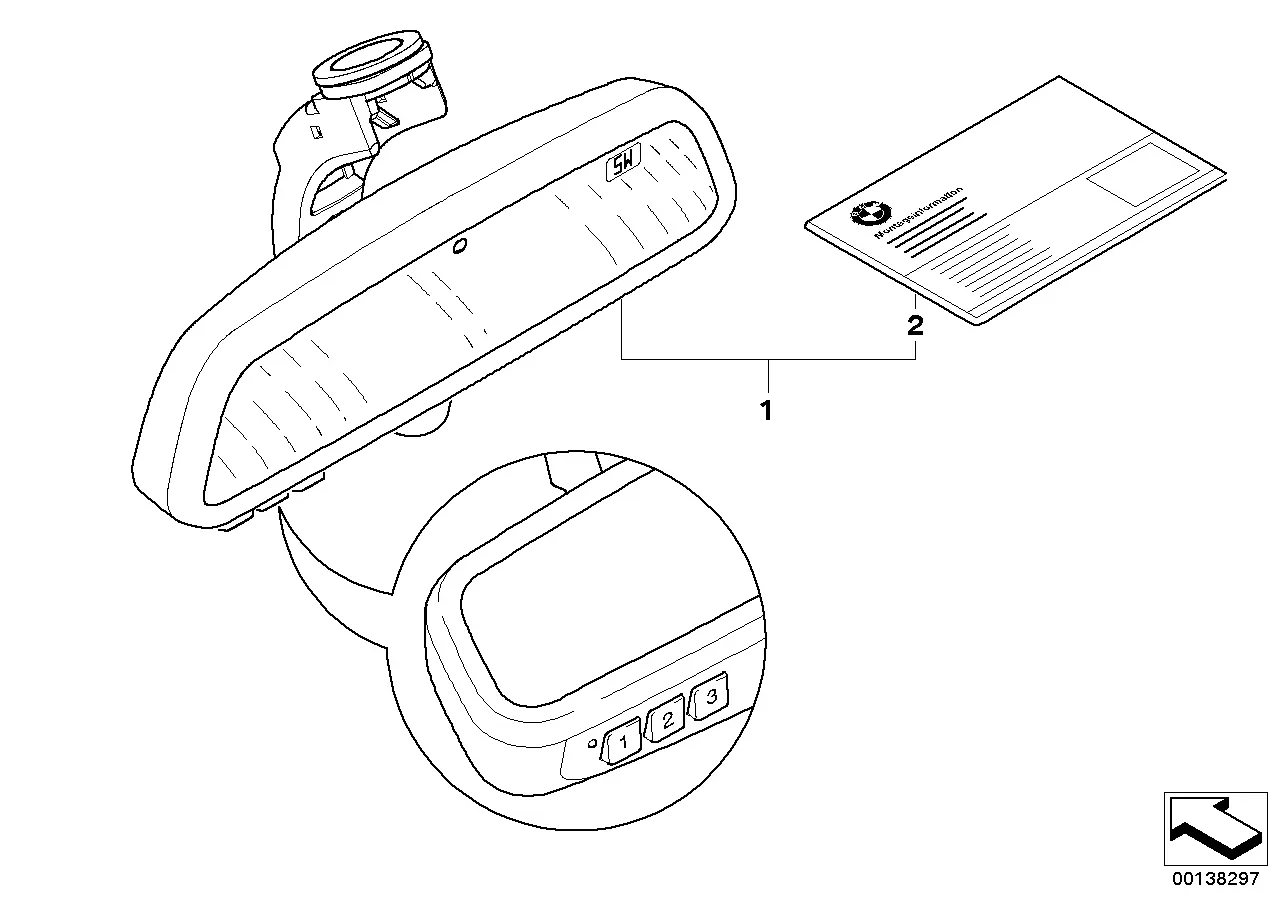 Rear view mirror diagram