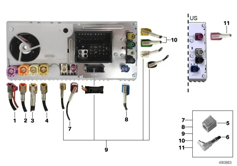 Head unit wiring repair kit diagram