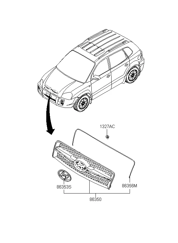 Radiator Grille diagram