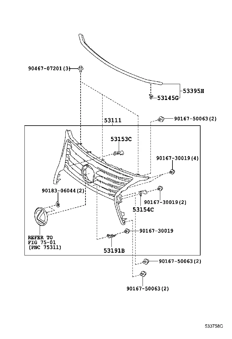 Radiator Grille diagram