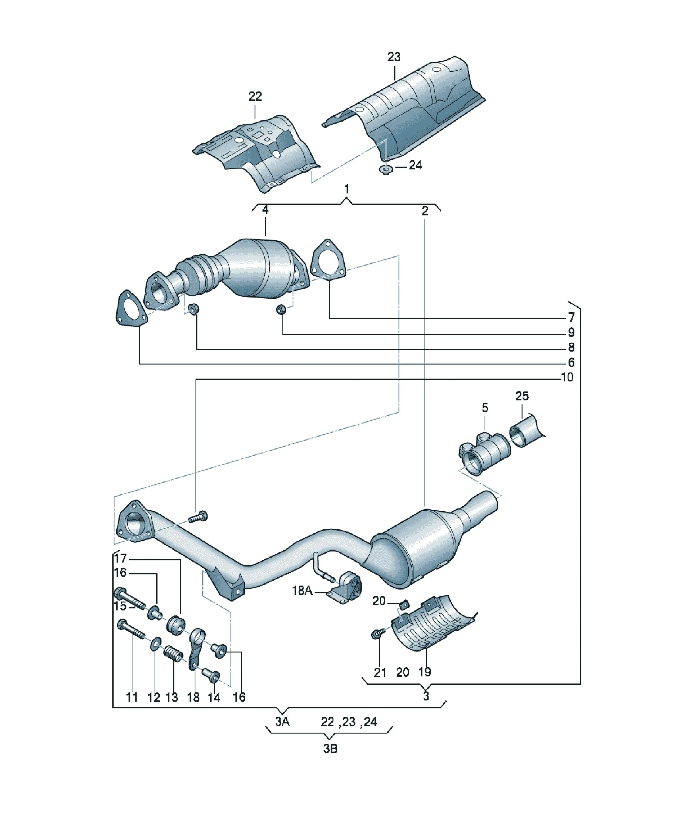 Exhaust system diagram