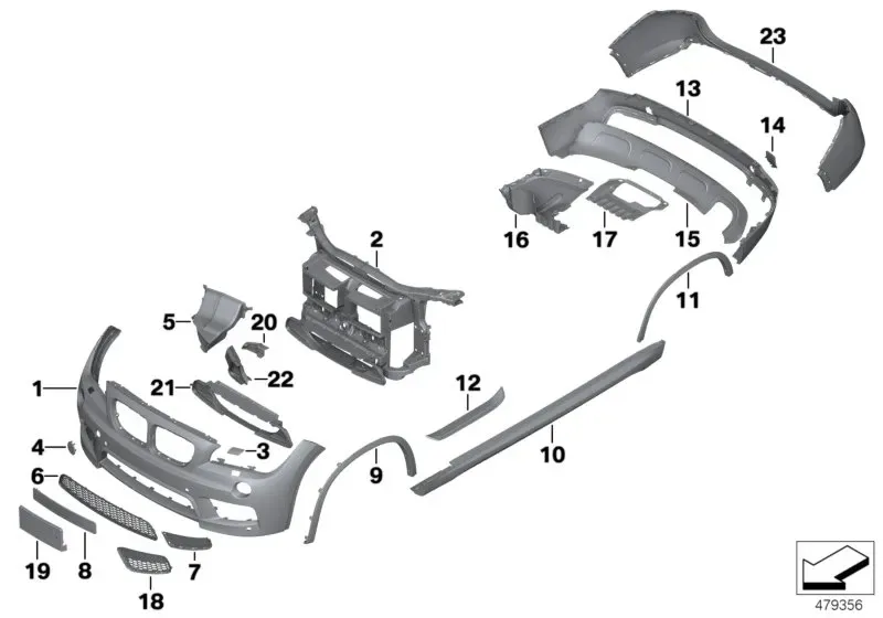 M aerodynamic kit diagram