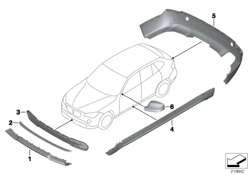 Exterior trim package diagram