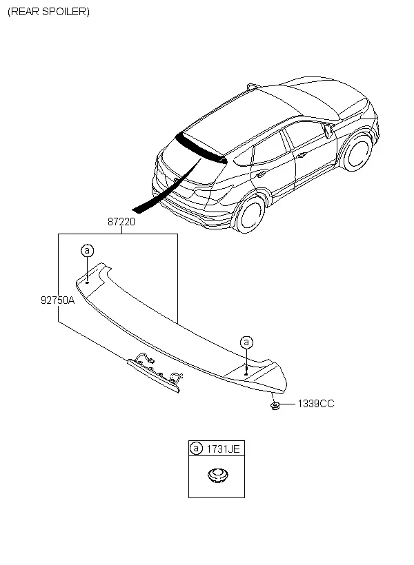 Roof Rails and Moldings diagram