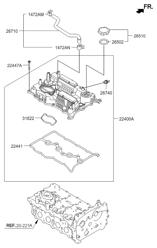 Rocker cover diagram